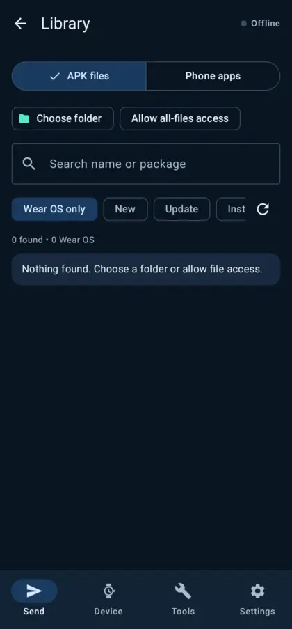 Library: New / Update / Installed
