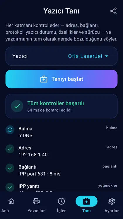 Printer Doctor: her katmanın tek tek kontrolü